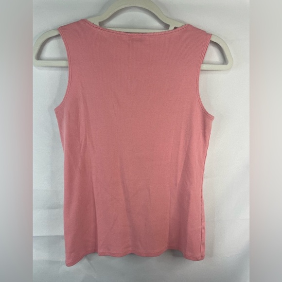 J Jill bubble gum winner tank top. So cute either way lace trim! Size XS - Picture 3 of 4